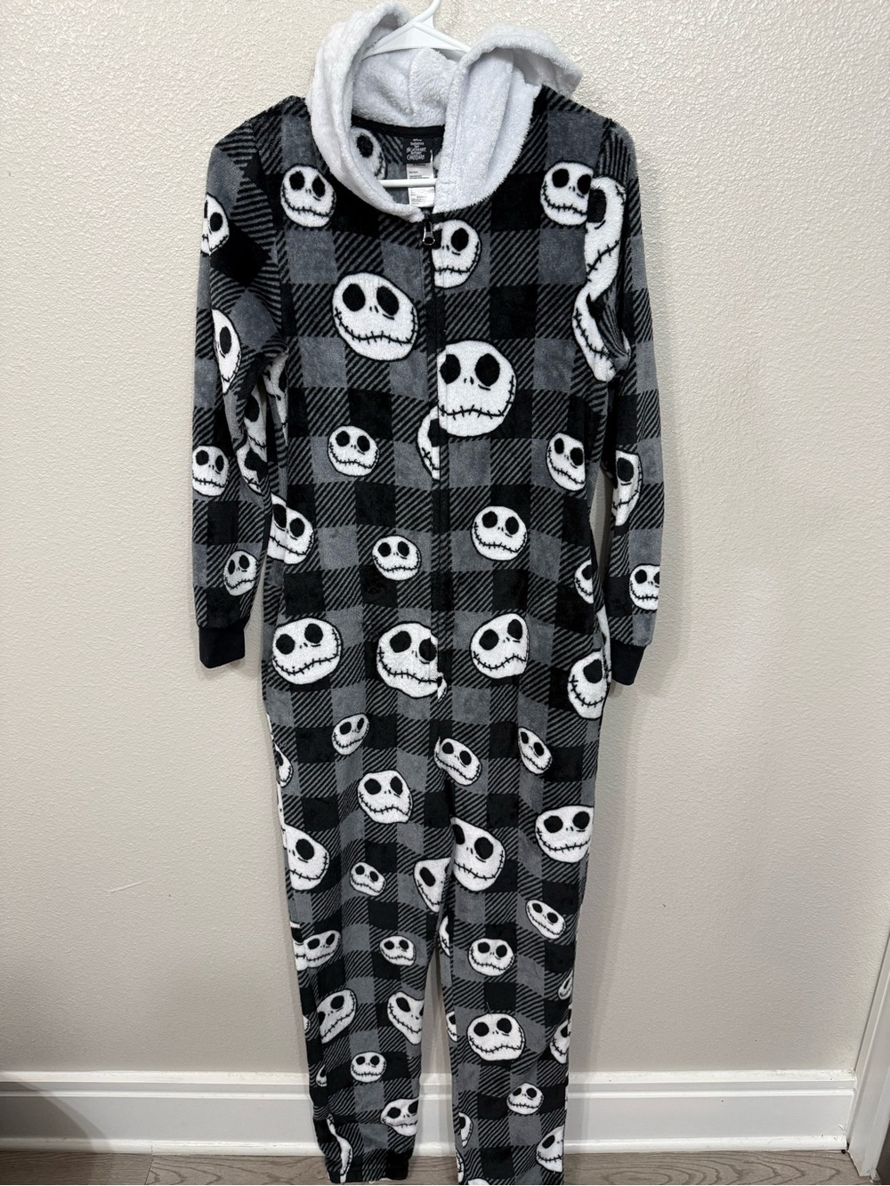 Disney Jack Skellington Costume Hood Union Suit S 4-6 Nightmare Before Christmas